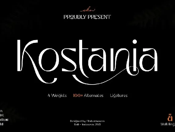 Kostania font