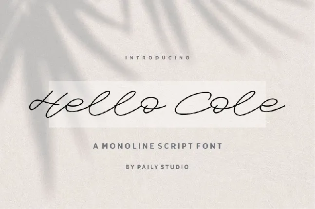 Hello Cole font