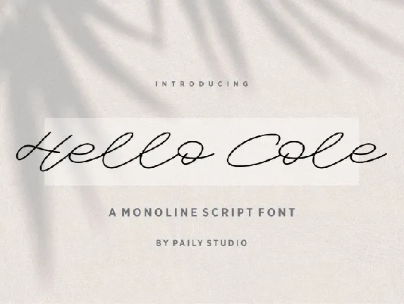 Hello Cole font