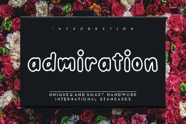 Admiration Display font