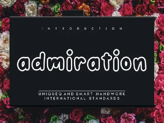 Admiration Display font