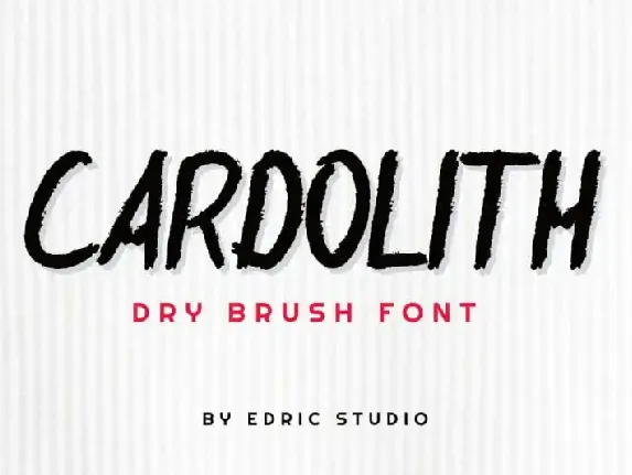 Cardolith Rough Brush font