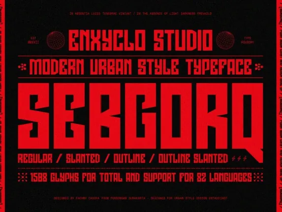 NCL Sebgorq font