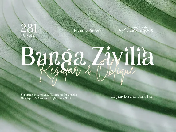 Bunga Zivilia font