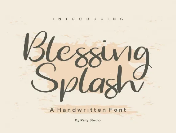 Blessing Splash font