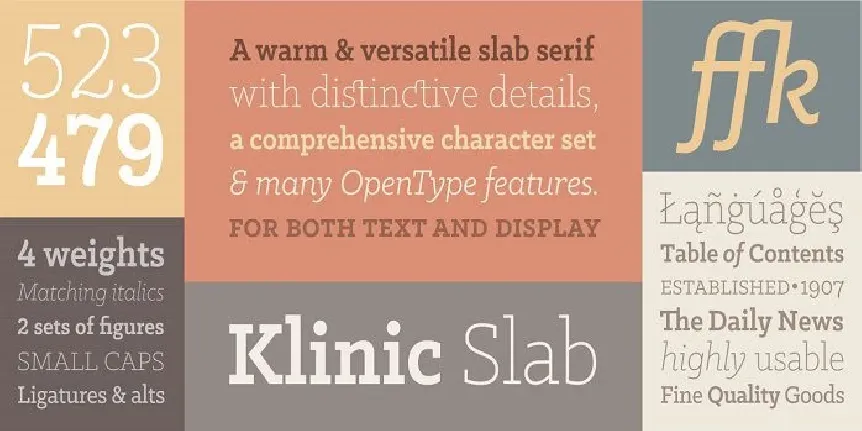 Klinic Slab Family font