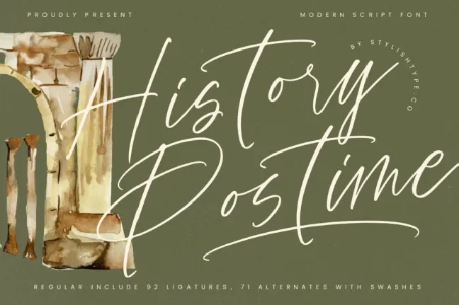 History Postime font