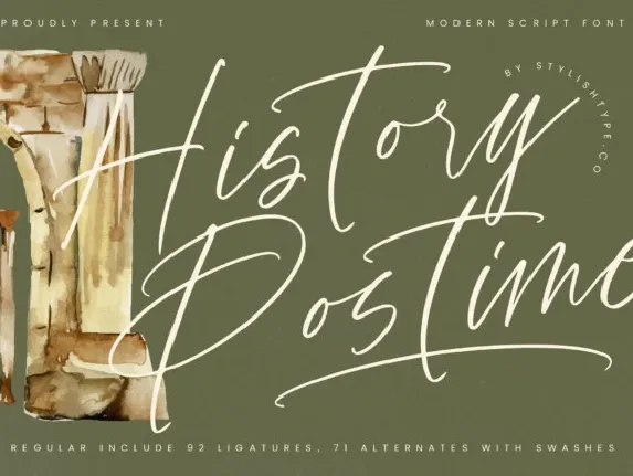 History Postime font