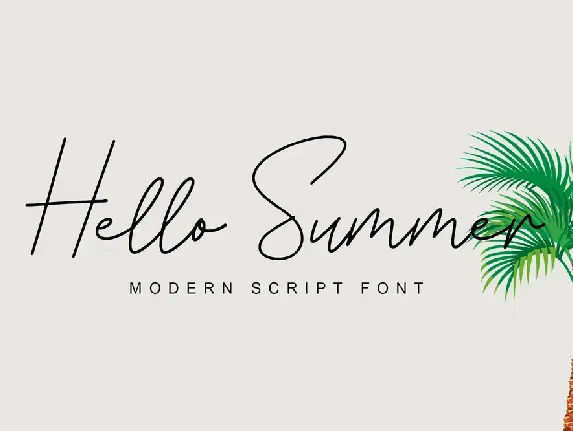 Hello Summer font