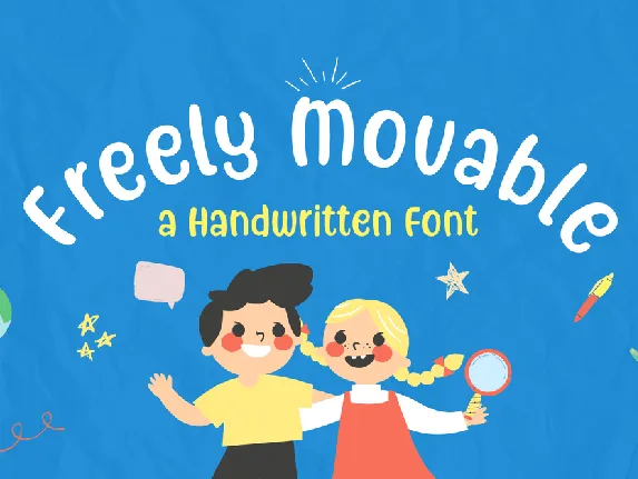 Freely Movable font