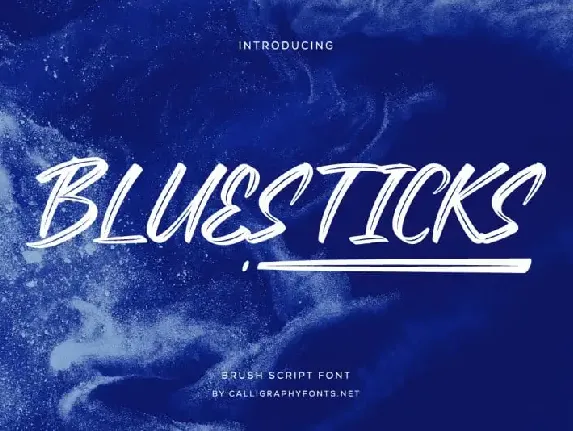 Bluesticks Brush font