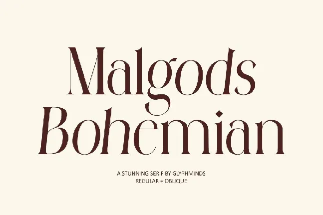 Malgods Bohemian font