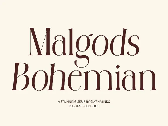 Malgods Bohemian font