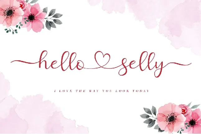 Hello Selly Script font