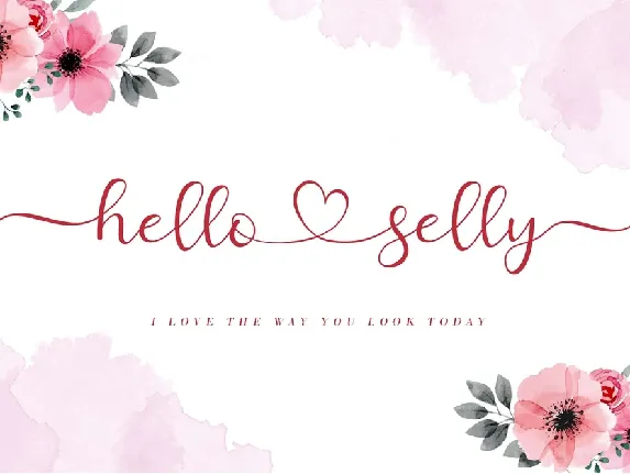 Hello Selly Script font