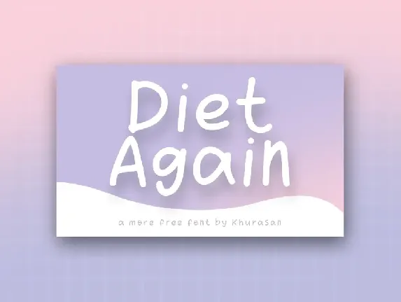 Diet Again font