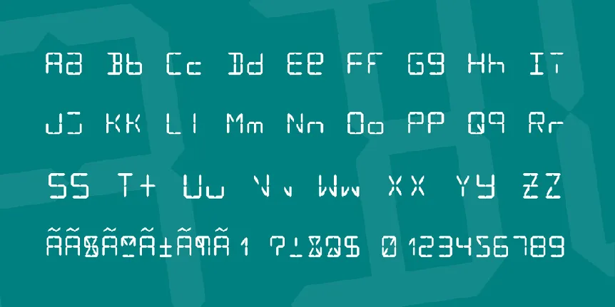 LCD font