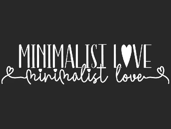 Minimalist Love font