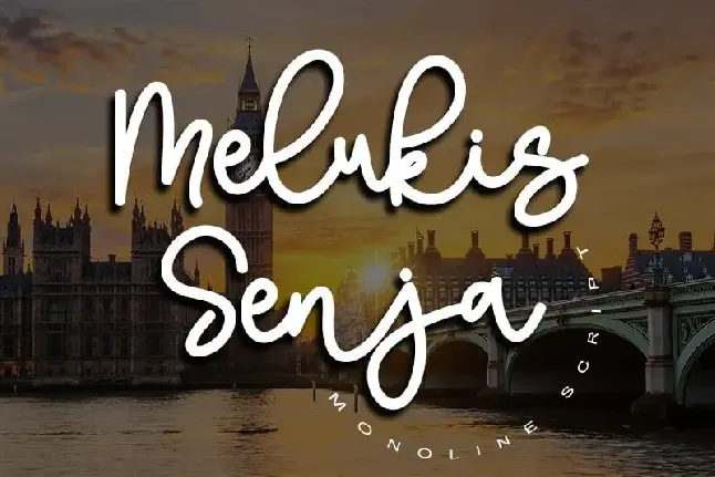 Melukis Senja Script font