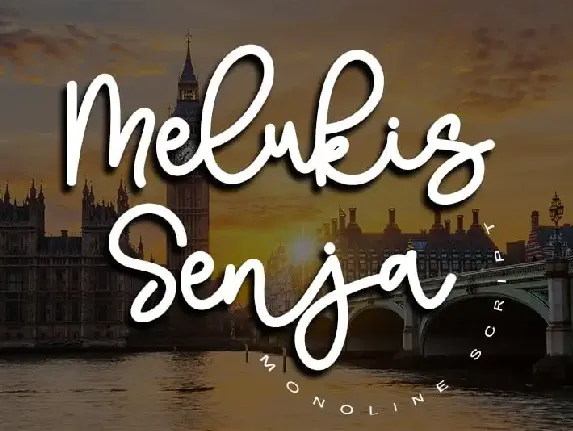 Melukis Senja Script font