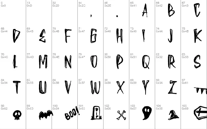 Wasted Halloween font