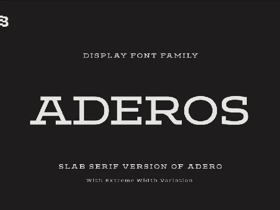 ADEROS TRIAL font