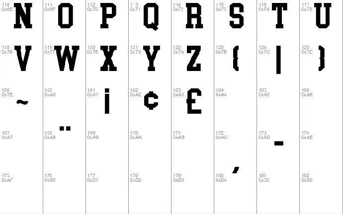 College Block font