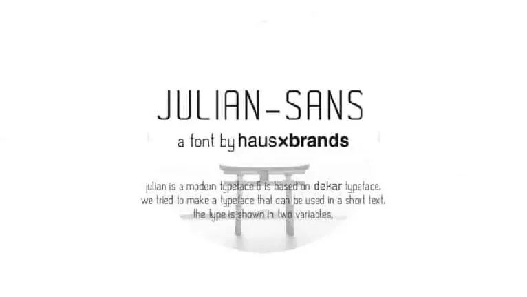 Julian Sans Serif font