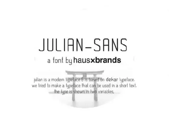 Julian Sans Serif font