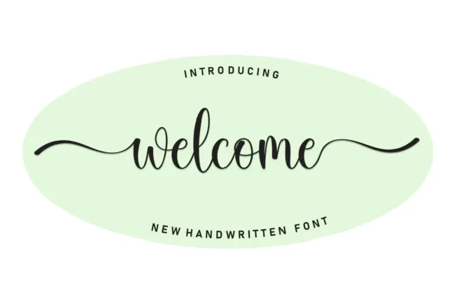 Welcome Script font