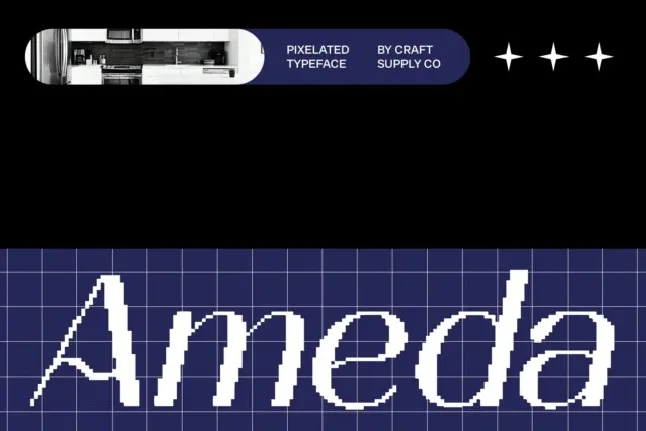 Ameda Pixel font