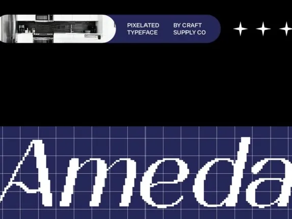 Ameda Pixel font