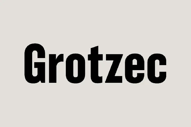 Grotzec font