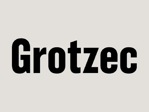 Grotzec font