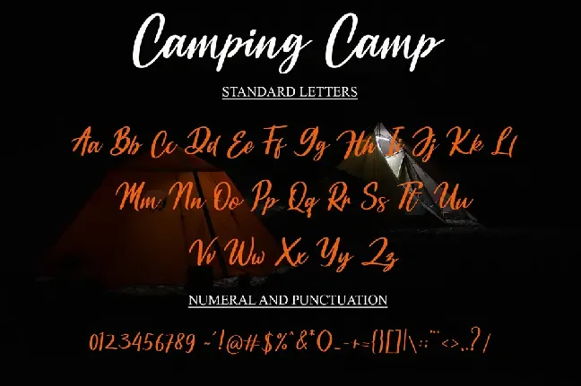 Camping Camp font