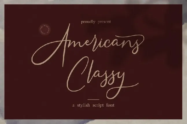 Americans Classy font