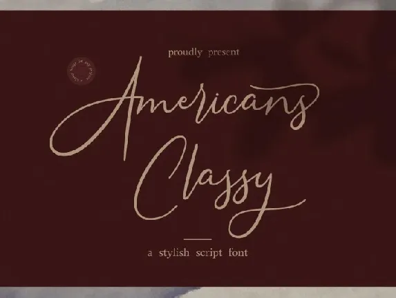 Americans Classy font