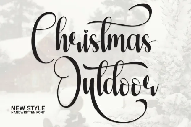 Christmas Outdoor Script font