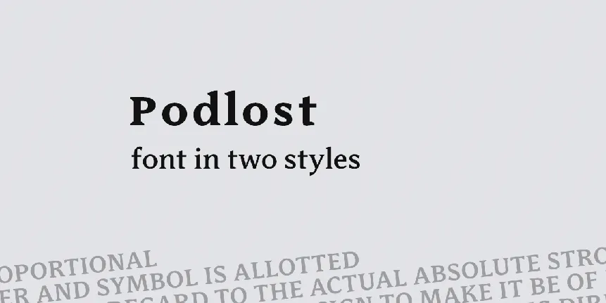 Podlost font