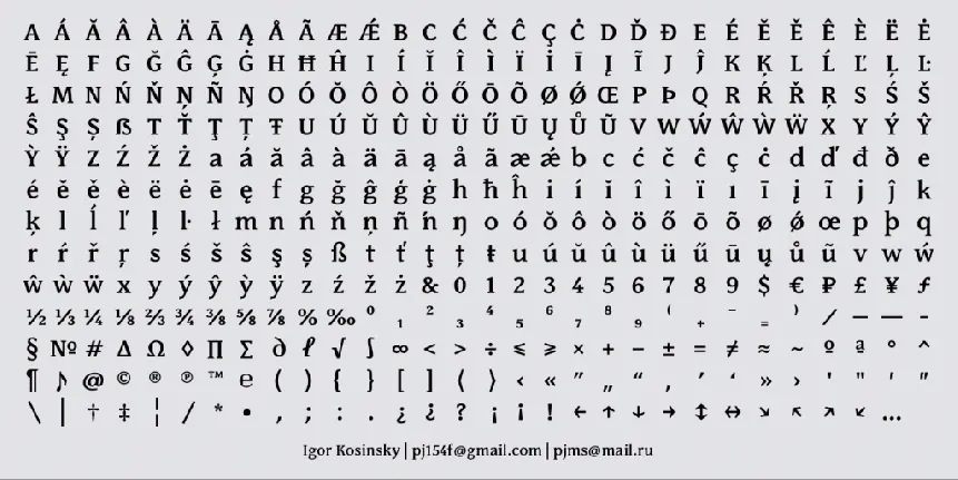 Podlost font