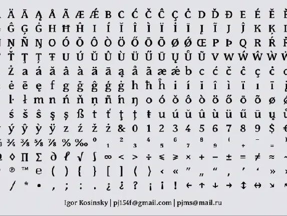 Podlost font