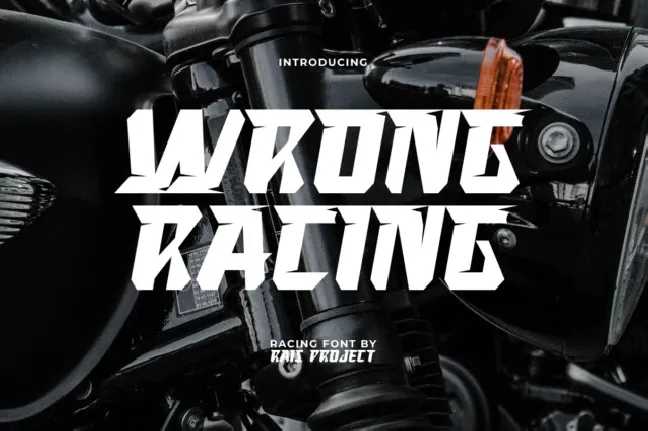 Wrong Racing font