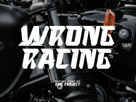 Wrong Racing font