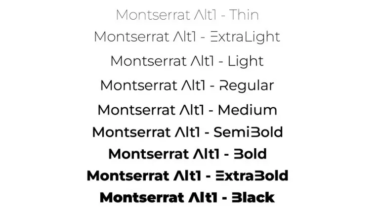 Montserrat-Alt1 font