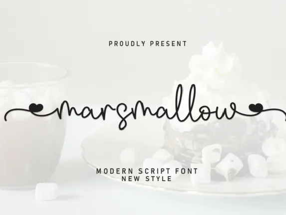 Marsmallow Script font