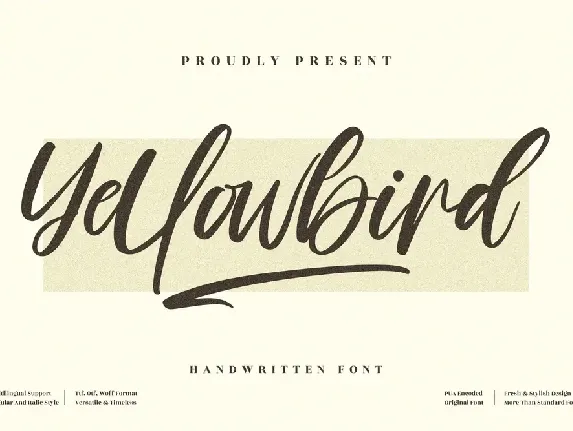 Yellowbird font