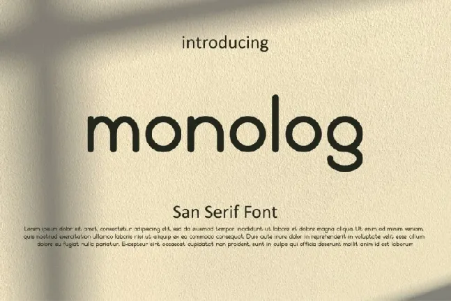 Monolog font