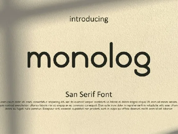 Monolog font