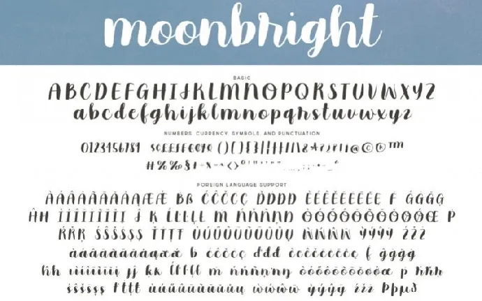 Moonbright Handwritten font