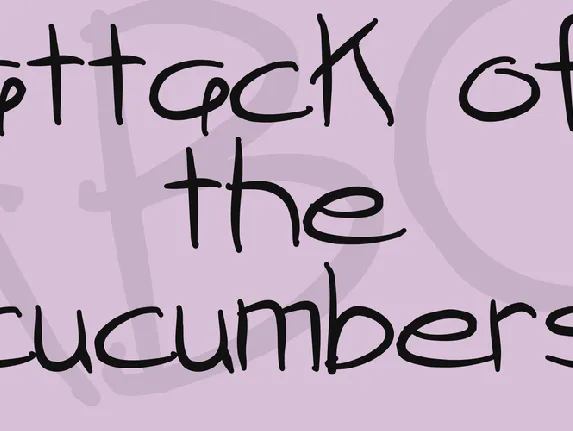 attack of the cucumbers font